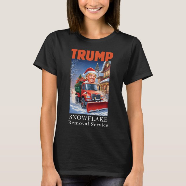 Camiseta Donald Trump Natal Engraçado Remoção do Floco de N (Frente)