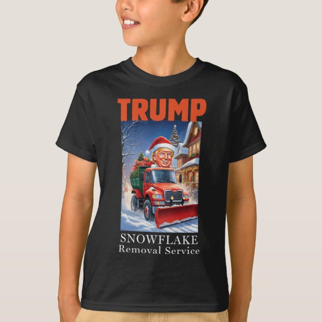 Camiseta Donald Trump Natal Engraçado Remoção do Floco de N (Frente)