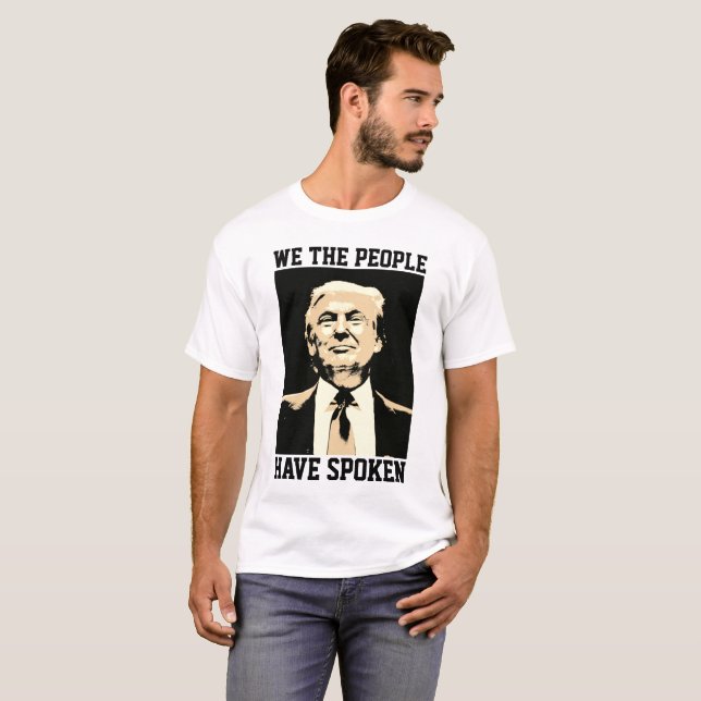 Camiseta DONALD TRUMP, NÓS AS PESSOAS FALAMOS t-shirts (Frente Completa)
