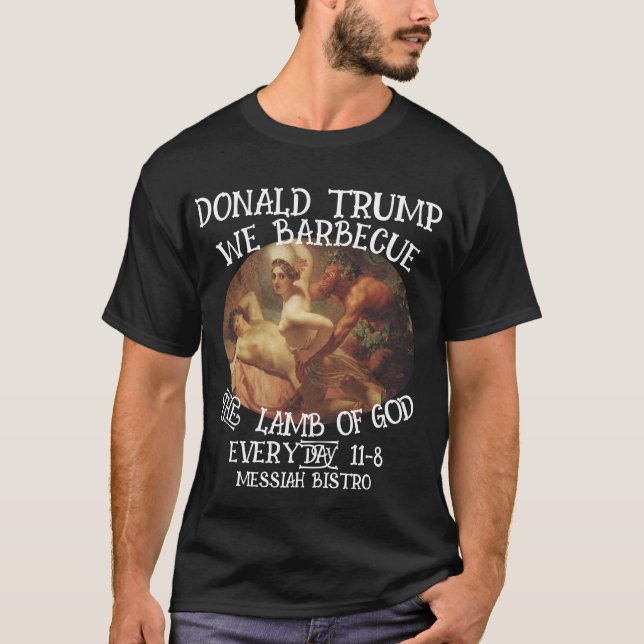 CAMISETA DONALD TRUMP NÓS FAZEMOS CHURRASCO DO CORDEIRO DE  (Frente)