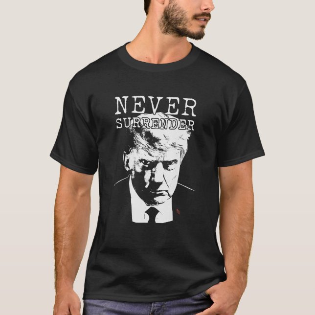 Camiseta Donald Trump nunca se rende Mug disparou 24 20 (Frente)