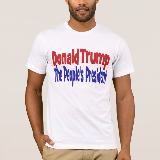 Camiseta Donald Trump o Presidente do Povo vermelho (Frente)