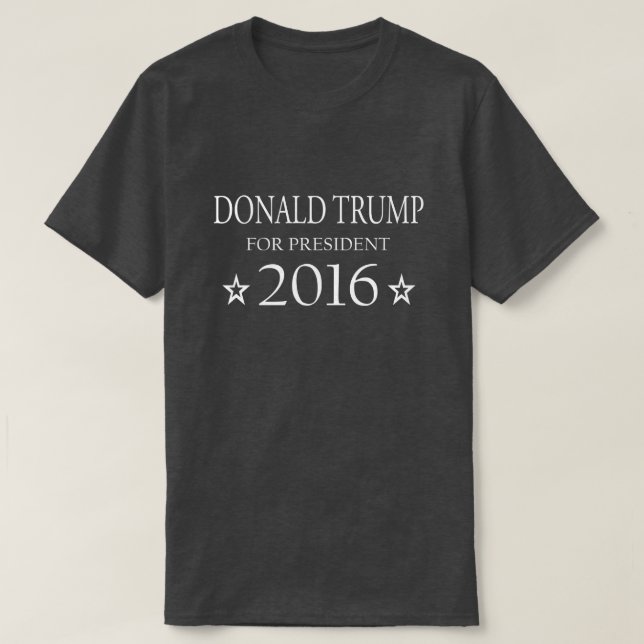 Camiseta Donald Trump para o presidente 2016 (Frente do Design)