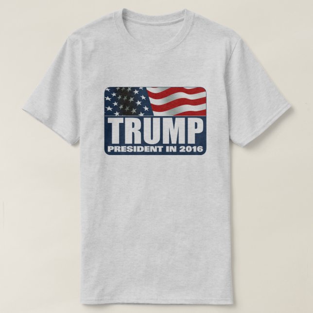 Camiseta Donald Trump para o Presidente 2016 (Frente do Design)