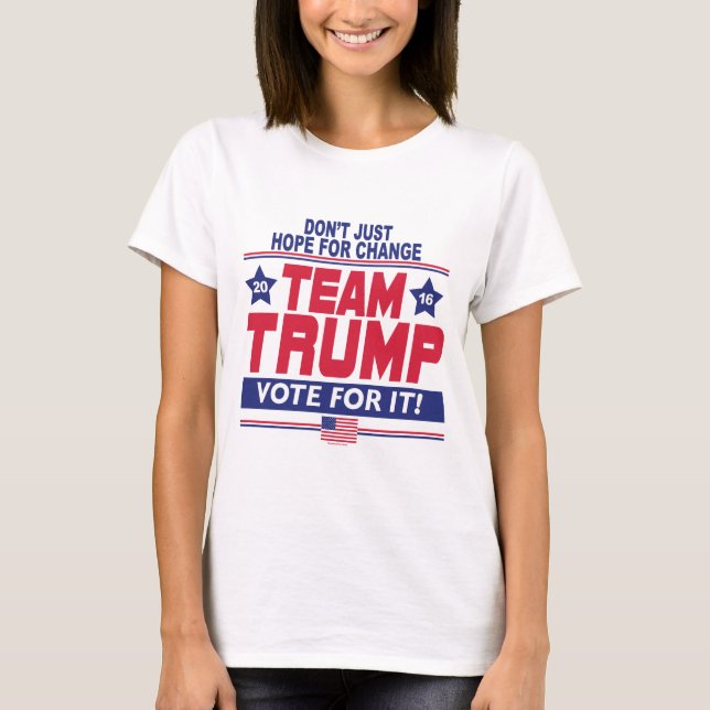 Camiseta Donald Trump para o presidente 2016 (Frente)
