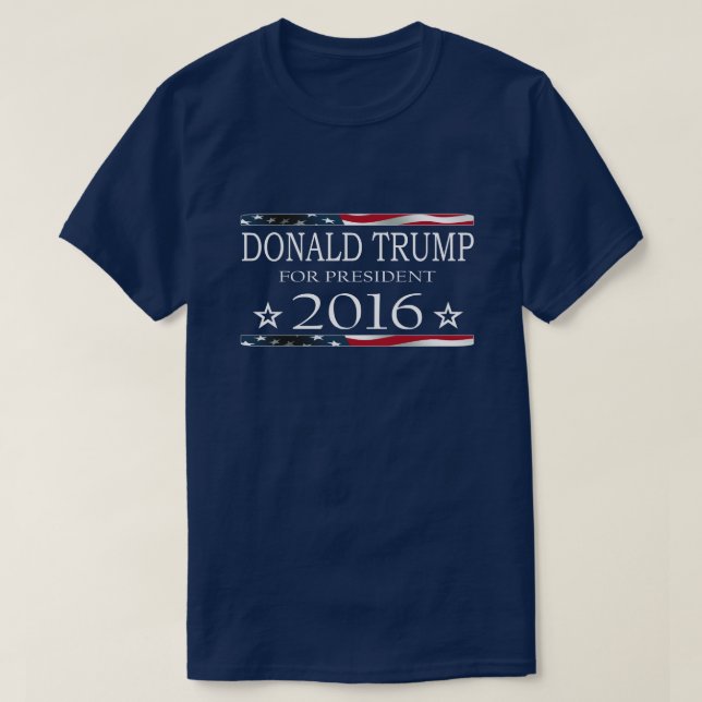 Camiseta Donald Trump para o presidente 2016 (Frente do Design)