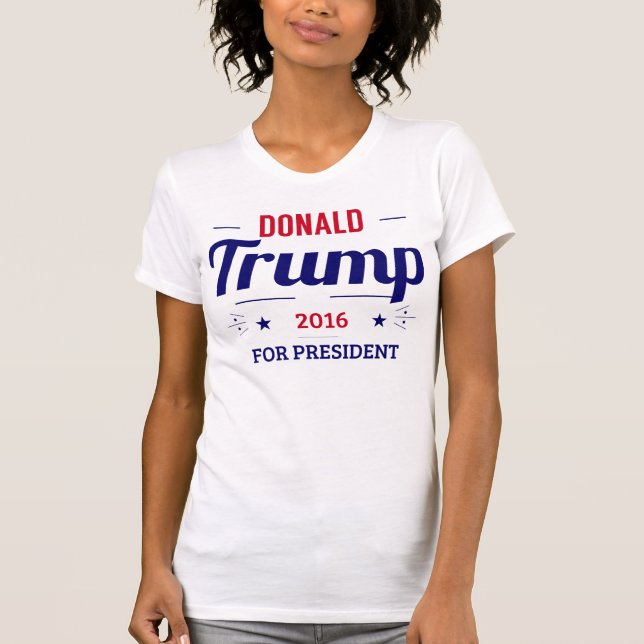 Camiseta Donald Trump Para O Presidente 2016 (Frente)