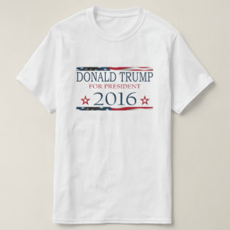 Camiseta Donald Trump para o presidente 2016 EUA FLag