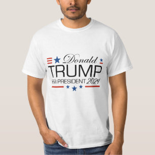 Camiseta Donald Trump Para O Presidente 2024