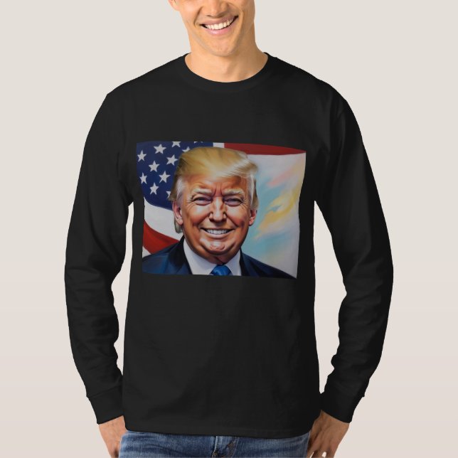 Camiseta Donald Trump Para O Presidente 2024 (Frente)