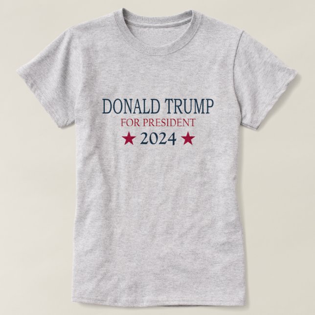 Camiseta Donald Trump para o Presidente 2024 (Frente do Design)