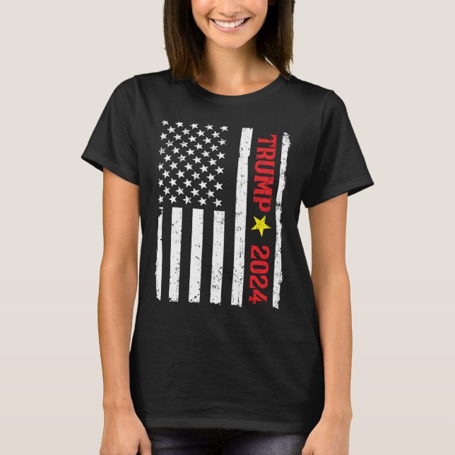 Camiseta Donald Trump Para O Presidente 2024 (Frente)