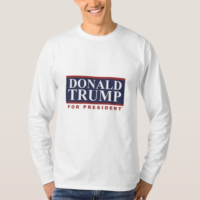 Camiseta Donald Trump para o presidente Campanha Sinal 2016 (Frente)