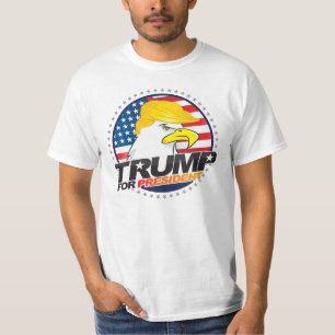 Camiseta Donald Trump Para O Presidente Eagle Hair Tee