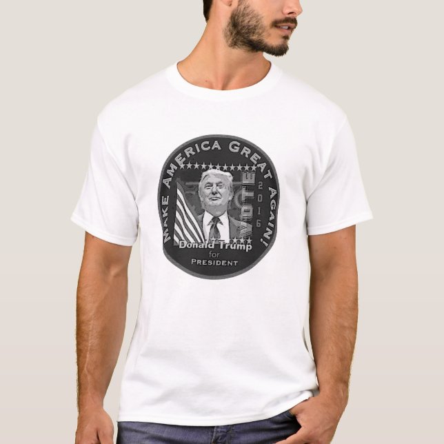 Camiseta Donald Trump para o presidente em 2016 (Frente)