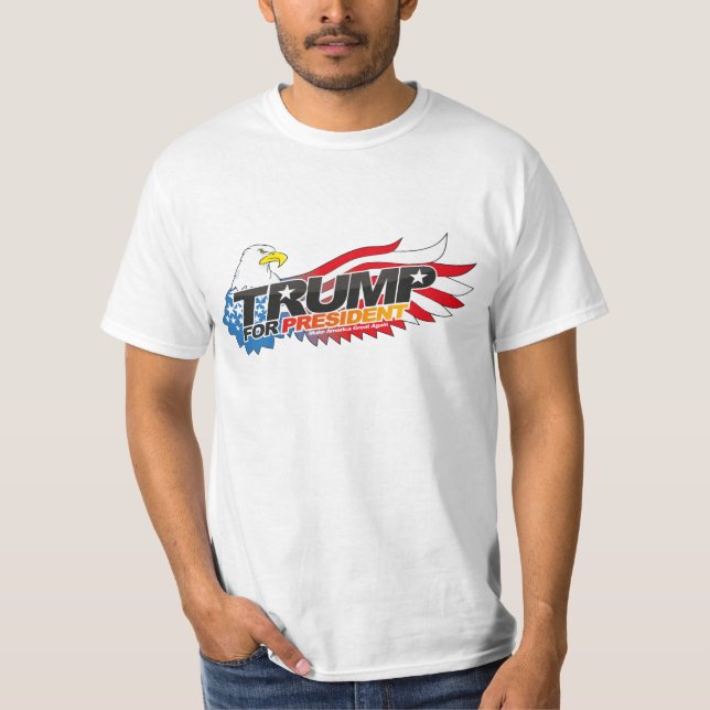 Camiseta Donald Trump Para O Presidente Tee (Frente)