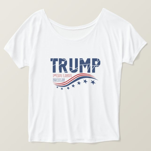 Camiseta Donald Trump Para Os EUA (Frente do Design)