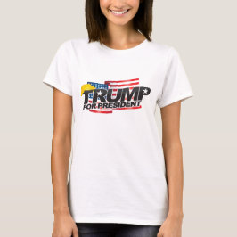 Camiseta Donald Trump Para Presidente (com cabelo)