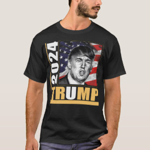 Camiseta Donald Trump Para Presidente. Eleições 2024. Votem
