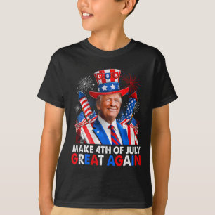 Camiseta Donald Trump Patriótico Serviço De Fogo Torna 4 De