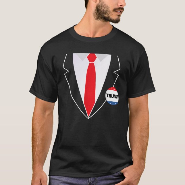 Camiseta Donald Trump Preguiçoso Fato de Halloween Figurume (Frente)