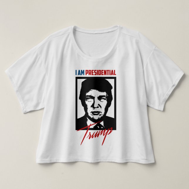 Camiseta Donald Trump Presidencial 2016 Mulheres (Frente do Design)