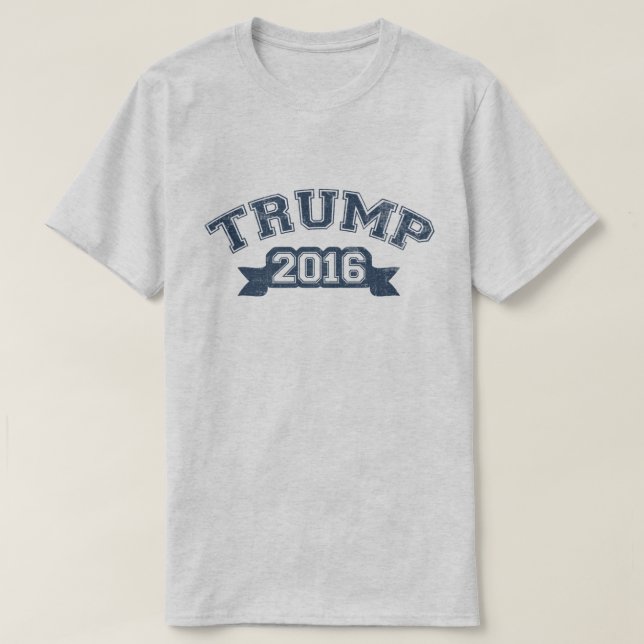 Camiseta Donald Trump Presidente 2016 Collegiate (Frente do Design)