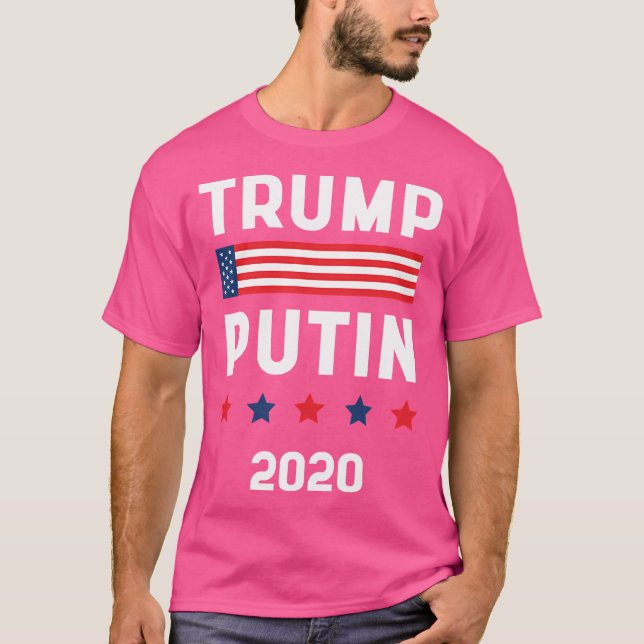 Camiseta Donald Trump Presidente 2020 - Usa Flag Gift Polit (Frente)