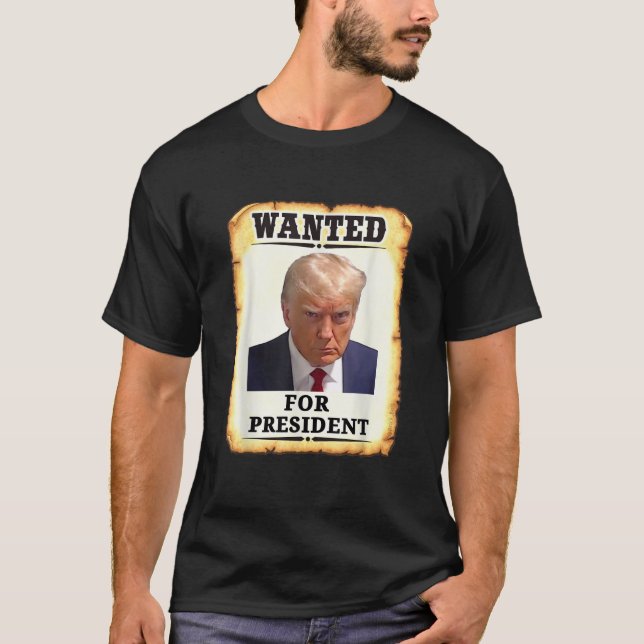 Camiseta Donald Trump Queria O Presidente 2024 EUA Flag Vi (Frente)