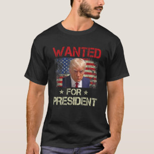 Camiseta Donald Trump Queria O Presidente 2024 EUA Flag Vi