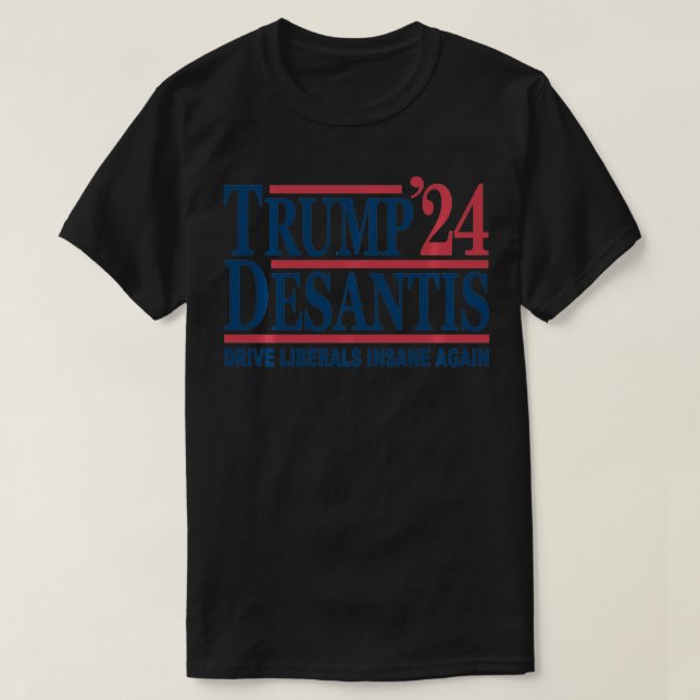 Camiseta Donald Trump Ron DeSantis 2024  (Frente do Design)