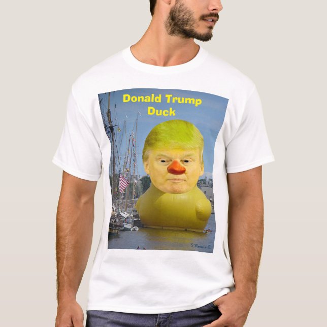 Camiseta Donald Trump Rubber Yellow Duck T-Shirt Masculino (Frente)