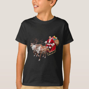 Camiseta Donald Trump Santa Claus Sleigh Natal Usa