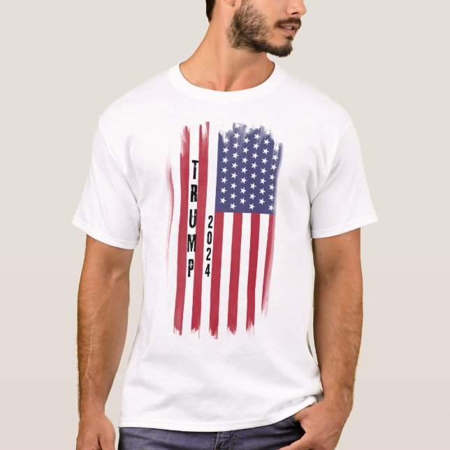 Camiseta Donald Trump Stars and Stripes T-Shirt (Frente)