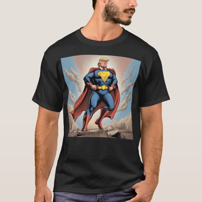 Camiseta Donald Trump Super Herói (Frente)