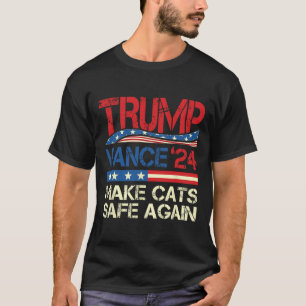 Camiseta Donald Trump Torna os Gatos Seguros Novamente 2024
