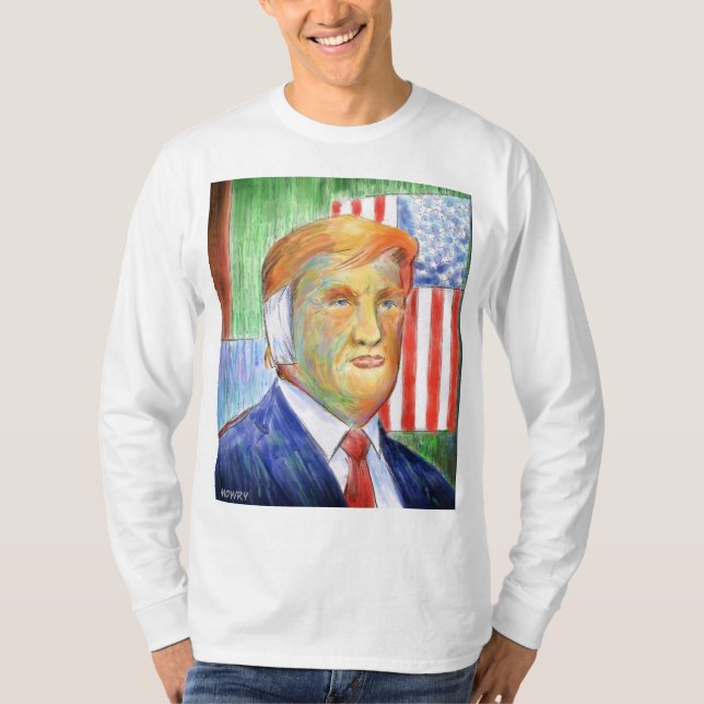 Camiseta Donald Trump Van Gogh Long Sleeve shirt (Frente)