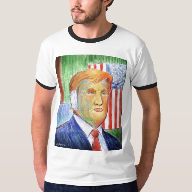 Camiseta Donald Trump Van Gogh Ring T-shirt (Frente)