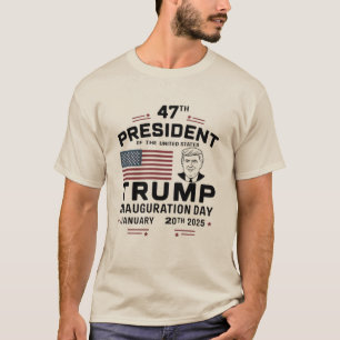 Camiseta Donald Trump Vance Dia de Inauguração 2025 Memorab