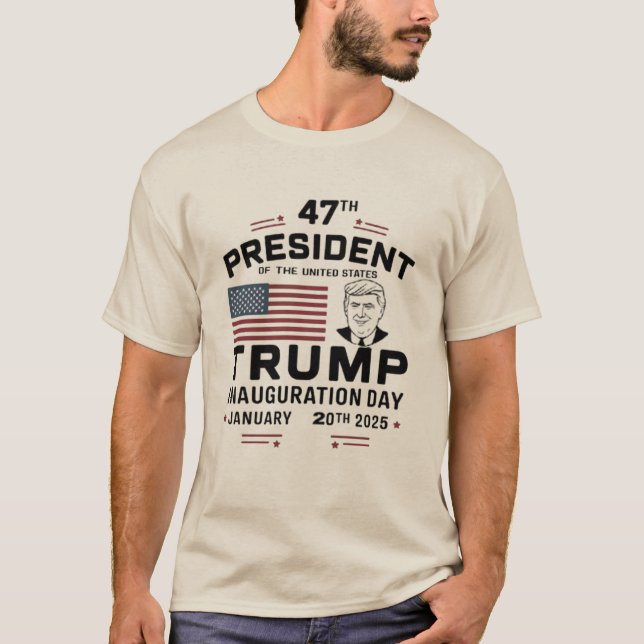 Camiseta Donald Trump Vance Dia de Inauguração 2025 Memorab (Frente)