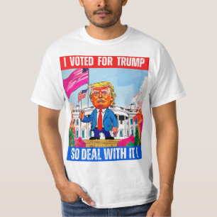 CAMISETA DONALD TRUMP - VOTEI A FAVOR DA TRUMP, POR ISSO TR