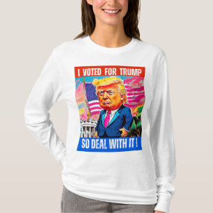 CAMISETA DONALD TRUMP - VOTEI A FAVOR DA TRUMP, POR ISSO TR