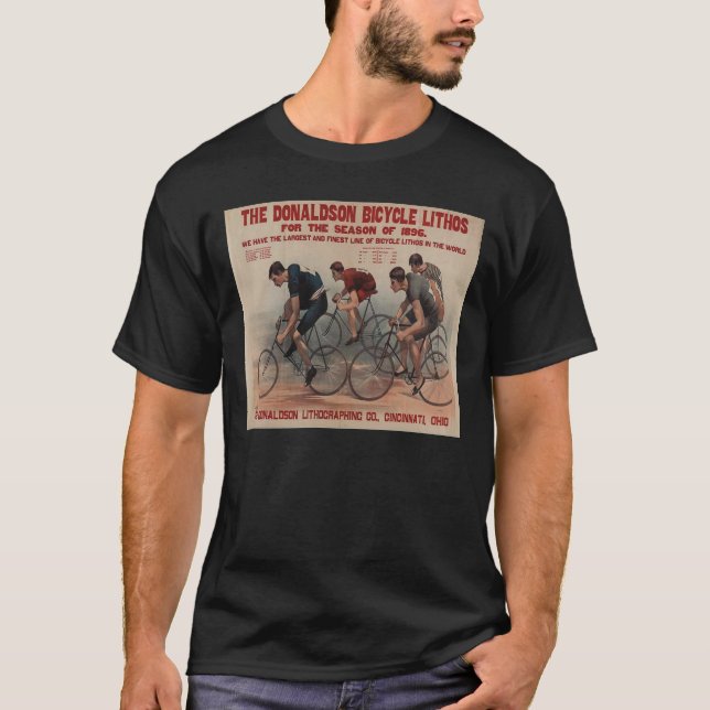 Camiseta Donaldson bicycle o anúncio para a estação de 1889 (Frente)