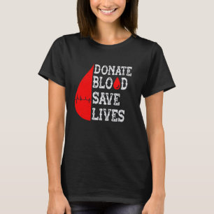 Camiseta Donate Sangue Salve Vidas Dia Mundial de Doadores