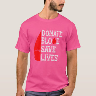 Camiseta Donate Sangue Salve Vidas Dia Mundial de Doadores 