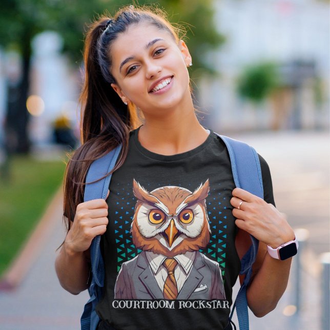 Camiseta Donativos da Funny Owl para Aplicação de Advogados (Funny Owl Gifts for Law Student Lawyer Enforcement)