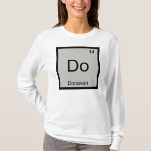 Camiseta Donavan Nome Química Elemento Tabela Periódica