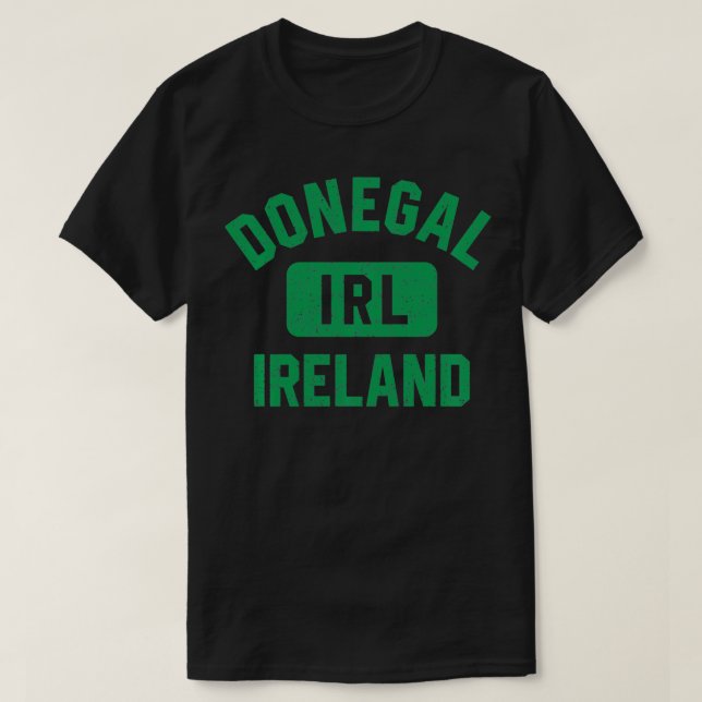 Camiseta Donegal Ireland IRL Gym Style preocupado (Frente do Design)