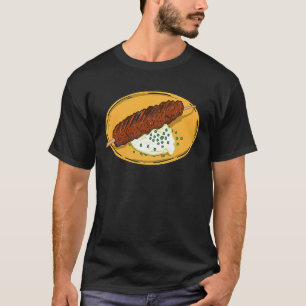 Camiseta Doner Kebab Köfte Skewer Kebab Salad Cucumber Toma