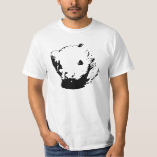 Camiseta Doninha em preto e branco